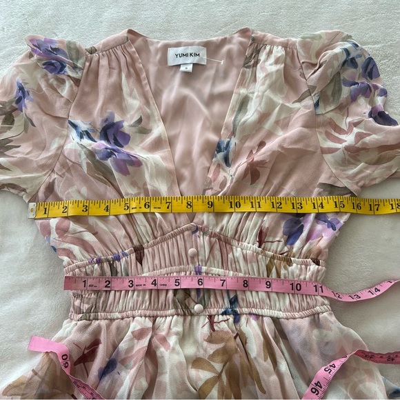 Yumi Kim Samba Mini Dress in Sky High Sand Light Pink Floral - Small - Picture 7 of 8